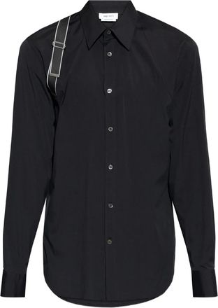 Alexander McQueen Overhemd met bandje - Zwart
