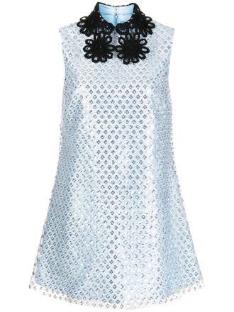 macgraw Repertoire sequin-embellished dress - women - Silk/Nylon - 12 - Blue