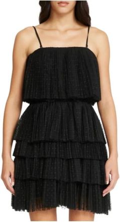Silvian Heach Akilina Jurk - Dames - Korte kleedjes - Zwart - S - Polyester - Kleedjes
