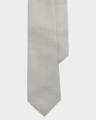 Ralph Lauren Purple Label Men & apos;s Twill Micro-Geometric Tie