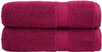 vidaXL Toallas De Mano Solund 2 Unidades Burdeos 50x100 Cm 600 Gsm Vidaxl