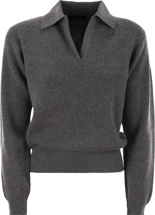 Fabiana Filippi Maglione con scollo a V - Grigio