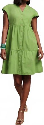 Frances Valentine Breezy Mini Dress In Green