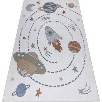 RugsX Rugsx - Carpet bono 8288 Space, planets cream / anthracite multicolour 280x370 cm