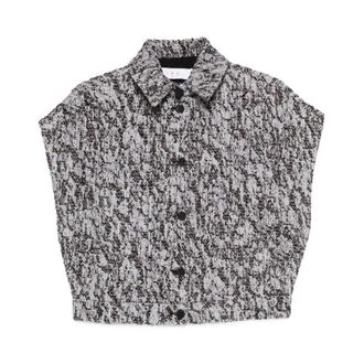 Iro Estel Tweed Overshirt - Dames - Bodywarmers - Bruin - S - Tweed - Jassen