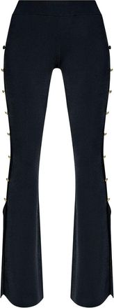 Versace Jeans Couture knitted trousers - women - Polyamide/Viscose - L - Black