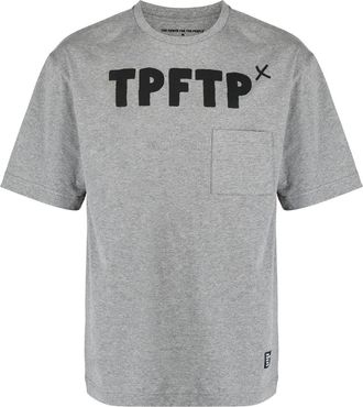 The Power for the People logo print short-sleeve T-shirt - men - Cotton - S - Grey