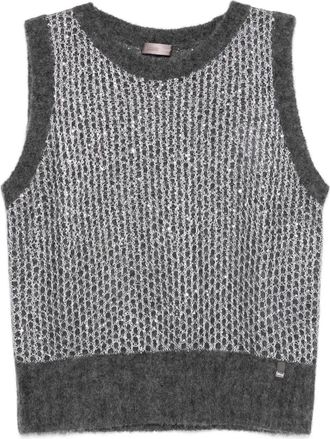 Herno Top con dettaglio metallizzato - Grigio