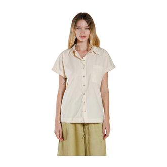 Mason's Livia Short Sleeve Shirt in Poplin - female - Masons - Shirts - Beige - XL - Blouses & Shirts