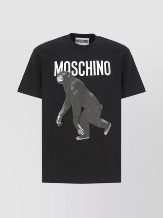 Moschino cotton logo print t-shirt