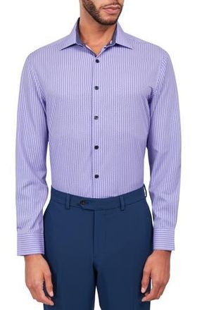 W.R.K Zig Zag Print Stretch Performance Dress Shirt in Lilac at Nordstrom Rack, Size 15.5