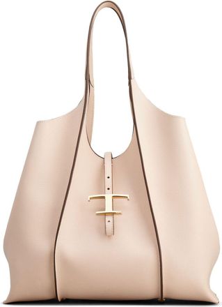 Tod's T Timeless leather shopping bag - women - Leather - One Size - Pink