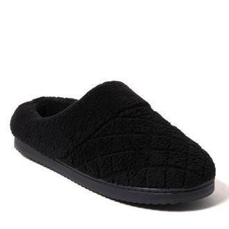 Dearfoams Libby Quilted Terry Clog Slipper in Black at Nordstrom, Size X-Large M
