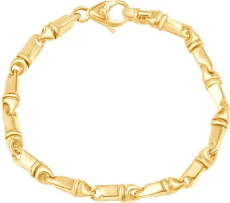 Pompeii3 Mens Designer Seed Link 14k Gold (25gram) or Platinum (41gram) 5.5mm Bracelet 8.5