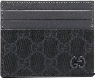 Gucci GG card holder - unisex - Calf Leather - One Size - Black