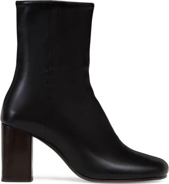 Christophe Lemaire 80mm Anatomic Boots - women - Calf Leather/Calf Leather/Calf Leather - 40 - Black