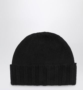 Drumohr Black cashmere beret