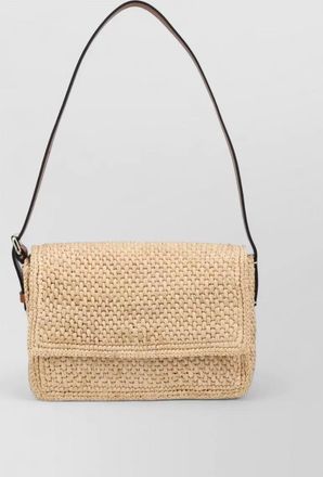 Maneb&igrave; shoulder bag woven texture adjustable strap