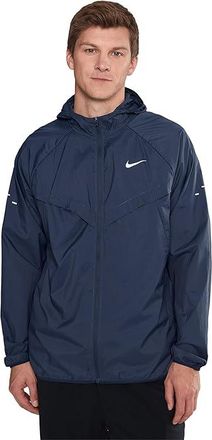 Nike Stride Repel UV Running Jacket Mens Jacket Thunder Blue/Thunder Blue/Reflective Silver : 2XL, Nylon
