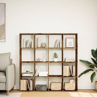 Berkfield Home Classic Book Cabinet Old Wood 137.5x29x137.5 cm Engineered Wood in Brown