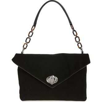 Rebecca Minkoff Love Note Suede Shoulder Bag in Black at Nordstrom
