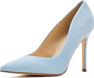 Nine West Fresh High Womens Heels Light Blue Suede : 7.5 M, Synthetic