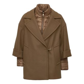 Fay Jassen, Dames, Bruin, L, Wol, Cappa Double Staccabile