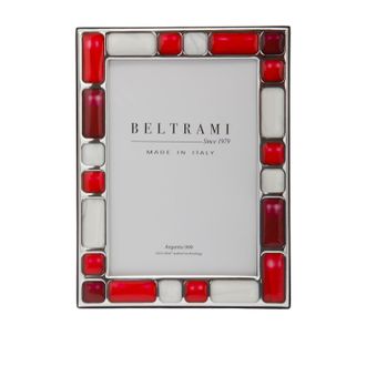 BELTRAMI Portafoto pietre rubino foto 10x15 cm Beltrami con argento Miro Silver