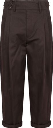 Dolce & Gabbana Mens Cotton-twill Bush-trousers - Dark Brown - Size EU 50 (Mens)
