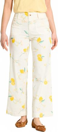 FDJ Olivia Wide Ankle Denim Pant In Lemon Print