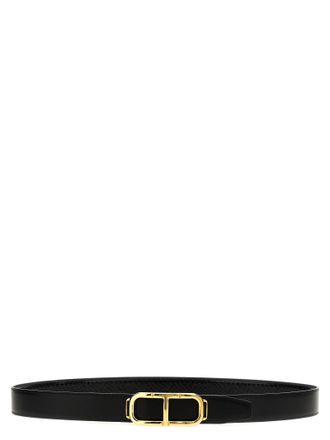 Tom Ford Mens Black Leather Regular Belt
