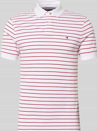 Tommy Hilfiger Regular Fit Poloshirt aus Baumwoll-Mix in Rot Melange, Gr&ouml;&szlig;e XXL