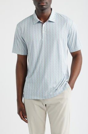 Swannies Drift Print Polo in Surf at Nordstrom, Size Xx-Large