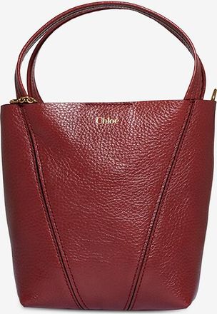 Chloé Shopper aus genarbtem Leder Chloé Spin Small
