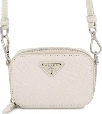 Prada Ivory White Leather Pochette Pouch (Pre-Owned)