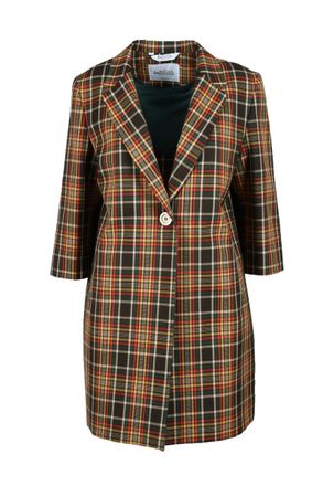 Bottega Martinese Plaid Patterned Short Cotton Coat