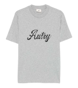 Autry Light Grey Cotton Logo T-Shirt