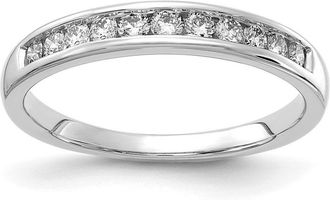 Diamond2Deal 14k Gold Lab Grown Diamond Wedding Band Ring 1/3Ct Clarity- VS Color- D-E