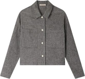 Sessun Notteri Overshirt - Dames - Zomerjassen - Grijs - M - Katoen - Jassen
