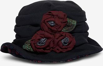 Grevi Glockenförmiger Hut mit Rosenapplizierung