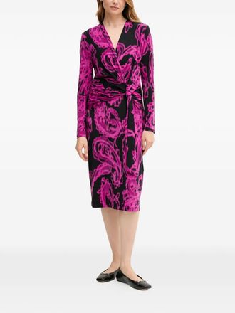 Joseph Ribkoff tie paisley-print midi dress - Black