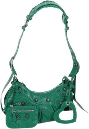 Balenciaga Pre-owned Mini Bags, female, Green, Size: ONE SIZE Pre-owned Leather Mini Bag