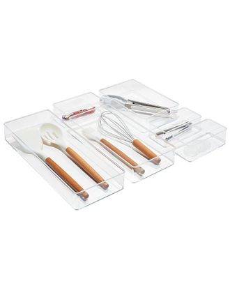 Sorbus 6Pc Clear Kitchen Drawer Organizer Set