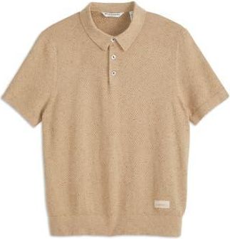 Scotch & Soda Textured Stitched Knit Polo in Taupe at Nordstrom Rack, Size Medium
