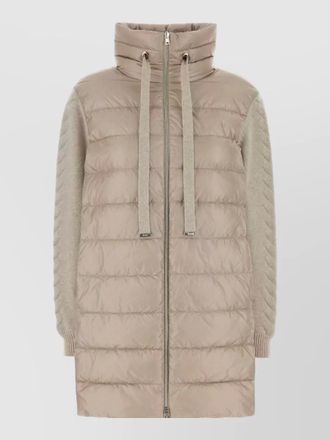 Herno high collar nylon quilted down jacket