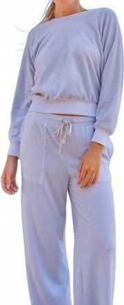 Sundry Raglan Sport Crew Sweatshirt In Sea Breeze