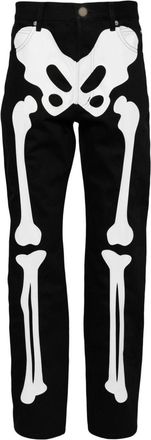 TAKAHIROMIYASHITA TheSoloist. skeleton-print jeans - men - Cotton/Polyurethane - 48 - Black