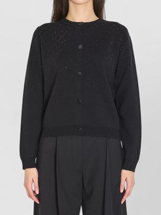 Gucci fine wool cardigan gg crystal pattern