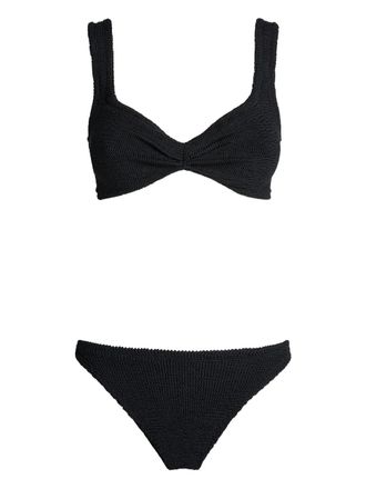 Hunza G Juno twist-detail bikini - women - Nylon/Elastane - One Size - Black