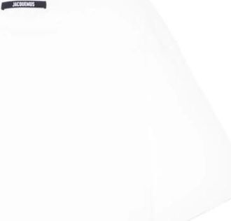 Jacquemus Geplooide T-shirt - Dames - T-shirts - Wit - L - Katoen - Tops